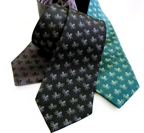 Octopus Print Necktie, Tiny Kraken, Cthulhu Pattern Tie