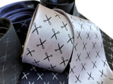 Scissors Print Necktie. Tiny scissors repeating pattern mens tie