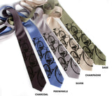 Bicycle Silk Necktie. Triple Cruiser Bike tie