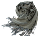 black and grey Bicycle Scarf