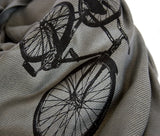 black and grey Bicycle Pashmina