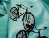 mint bike print scarf