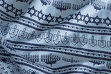 Light Blue Ugly Hanukkah Sweater Print Scarf, by Cyberoptix / Wethouse