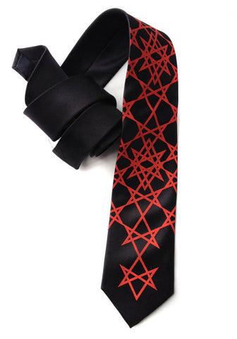 Unicursal Hexagram Microfiber Necktie