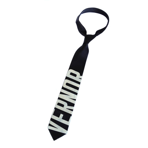 Bus Scroll Necktie: Vernor. Microfiber