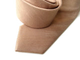 Pale copper linen necktie