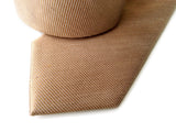 Pale copper linen necktie