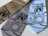 Camera print neckties