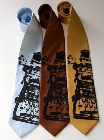 Typewriter Silk Necktie. Underwood tie.