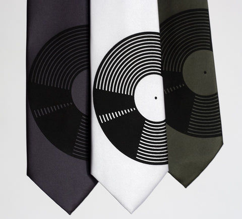 Vinyl Record Necktie