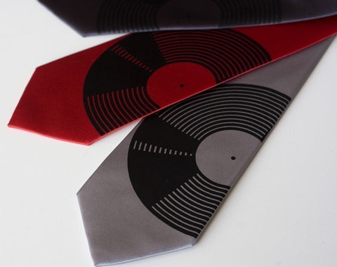 Vinyl Record Silk Necktie