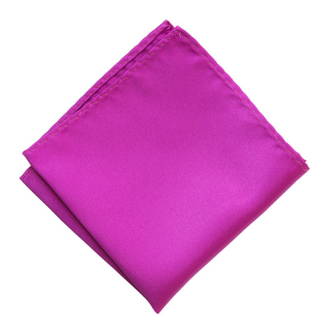 Violet Pocket Square. Solid Color Satin Finish, No Print