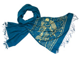 Virgo Print Linen-Weave Pashmina Scarf, Accessories for Women, By Cyberoptix