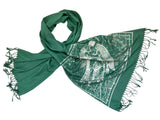 Virgo the Virgin Pashmina Scarf, Linen-Weave Scarf, By Cyberoptix