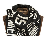 Black Detroit Scroll scarf