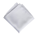 Plain White Pocket Square. Solid Color Satin Finish, No Print, by Cyberoptix