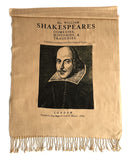 William Shakespeare book cover, First Folio Print scarf, by Cyberoptix