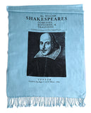 Sky blue Shakespeare First Folio Print pashmina scarf