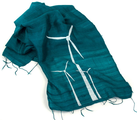 Wind Turbine Silk Scarf