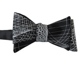 Wormhole Bow Tie, Geometric Op Art Print