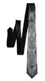 Wormhole Neckties, Black Op Art Lines Geometric Print Tie, by Cyberoptix