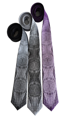 Wormhole Necktie. Geometric Op Art Print Tie