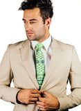 green ugly holiday sweater print tie