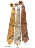 Zug Island Ties. Dark burgundy on pale gold, champagne, pale copper.