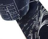 Zug Island Silk Necktie, navy and white. by Cyberoptix